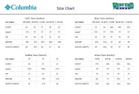 Columbia Size Chart Related Keywords Suggestions