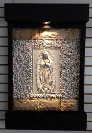 Fuente De Pared O Muro Lloron Con Virgen De Guadalupe Sus Medidas 90 Cm De Altura X 60 Cm De Ancho Solo Altar En Casa Fuente De Pared Altares Para La Virgen