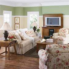 Two Tone Color Scheme Living Room Desain Interior Interior Desain