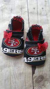 San Francisco 49ers Cloth Baby Booties With Bow Etsy