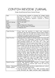 Topik, tujuan, disain atau pendekatan, deskripsi informan/ partisipan, metode pengumpulan data, metode analisis data, hasil penelitian, simpulan, dan rekomendasi. Doc Contoh Review Jurnal Nining Wahyuni Academia Edu