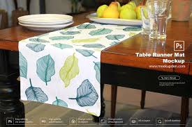 Free Table Runner Mat Mockup Psd Template Psd Templates Mockup Mockup Psd