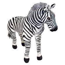 Melissa Doug Giant Striped Zebra Lifelike Stuffed Animal Nearly 3 Feet Tall In 2021 Giant Stuffed Animals Zebra Zebras