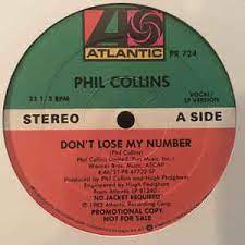 Don't lose my number (official audio) taken from the album: Phil Collins Don T Lose My Number Vinyl Discogs