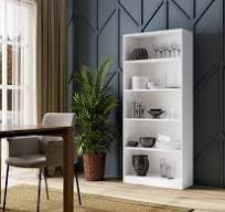 Regał R80 Szafka 80 Cm Półki Książki Segregatory Biały Salon, Biuro,  Gabinet Topeshop