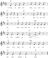 Check spelling or type a new query. Fuchs Du Hast Die Gans Gestohlen Noten Liedtext Midi Akkorde