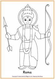 Rama Colouring Page Diwali Drawing Diwali Story Coloring Pages