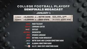 College Football Playoff Megacast Returns With Nine Offerings For Each Semifinal Nearly 40 Presentations Of New Year S Six Games Espn Press Room U S