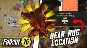 Fallout 76 workshop object plans. Fallout 76 Bear Rug Plan Location Youtube