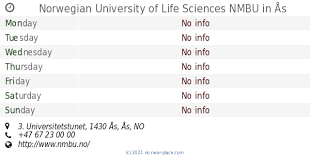 21,125 likes · 279 talking about this · 4,842 were here. Norwegian University Of Life Sciences Nmbu As Opening Times 3 Universitetstunet Tel 47 67 23 00 00