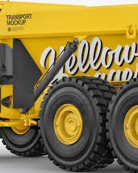 Download Articulated Hauler Mockup Back Half Side View In Vehicle Mockups On Yellow Images Object Mockups Yellowimages Mockups