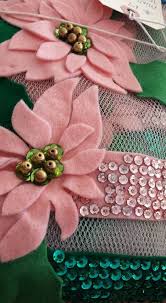 1950 S Felt And Netting Christmas Tablecloth Sequins And Beads All Hand Stitched Christmas Crafts Christmas Table Cloth Christmas Decorations