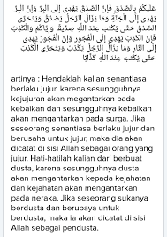 Salah satu caranya adalah dengan rajin memotong kuku. Tuliskan Salah Satu Hadis Tentang Perilaku Jujur Lengkap Dengan Artinya Brainly Co Id