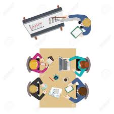 Le syndicat national des traducteurs. Bureau Salle De Reunion Collaboration En Vue De Dessus Rapport D Activite Le Travail D Equipe De Remue Meninges Web Plat Notion Infographique Vecteur Le Personnel Autour De La Table De Travail Avec La Tablette