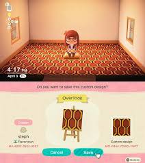 Pattern Based On The Overlook Hotel Carpet From The Shining Acqr New Animal Crossing Animal Crossing Game Scary Animals