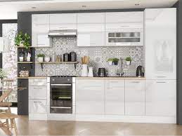 Kitchen cabinets range widely from $100 to $1,200. Complete White High Gloss Kitchen Cabinets Set Of 8 Units With Tall Larder Cupboard Impact Furniture