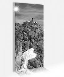 Amazon De Acrylglasbild 40x100cm Sport Bergsteigen Bergsteiger Berg Schwarz Weiss Glasbild Bilder Bilder Acrylglas Glasbilder Acrylglas