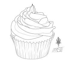 Collection of coloring pages for boys and coloring pages for girls of all ages. Cupcake Lines By Luscyart On Deviantart Cupcake Coloring Pages Cupcake Drawing Free Coloring Pages