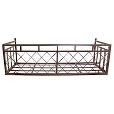 60 inch l x 11.5 inch w x 10 inch h. Design Toscano 34 In X 33 In Brown Metal Window Box Zj91 The Home Depot