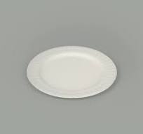 Pulp Safe No PFAS Added Round White Sugarcane / Bagasse Plate - Home  Compostable, with Diamond Rim - 9" x 9" x 1/2" - 100 count box