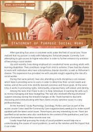 Statement Of Purpose Social Work Format Social Work Psychology Degree Social Care