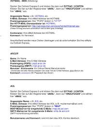 Sperren sie sich nicht aus ihrem konto aus! Outlook Express Einrichten Hier Die Jeweiligen Serveradressen Pdf Kostenfreier Download