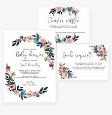 Flower Games Printable Package Pinterest Boho Chic Baby Shower Invitation Set Transparent Png 819x1024 Free Download On Nicepng