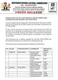 Independent and national electoral commission (inec) online general 2020 recruitment is free. Press Release Inec Nigeria