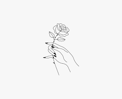 Rose Hand Minimal Illustration Small Tattoo Idea Design Custom Logo Design Simple Branding Watercolor Rose Tattoos How To Draw Hands Minimal Tattoo Design