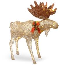 Print custom fabric, wallpaper, home decor items with spoonflower starting at $5. Moose Decoration Figurine Lighted Display Moose Decor White Led Lights Christmas Yard Decorations