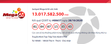 Xổ số kết quả là thương hiệu hàng đầu chuyên về lĩnh vực cung cấp kết quả xổ số hàng đầu việt nam. Káº¿t Quáº£ Xá»• Sá»' Vietlott Mega 6 45 Hom Nay Thá»© 4 Ngay 28 10 2020
