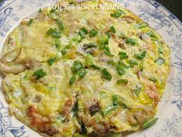 Resepi Nennie Khuzaifah Telur Dadar Cendawan N Salmon Easy Meals Salmon Cooking