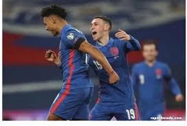 Mings goes up for the ball but can't direct his effort on tasrget to add to england's tally. V9ced4gtmckw2m