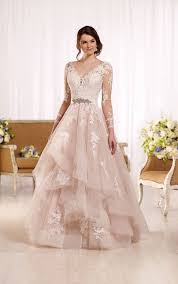 Tulle Wedding Dress With Illusion Lace Sleeves Essense Of Australia Essense Of Australia Wedding Dresses Wedding Dress Sleeves Wedding Dress Long Sleeve