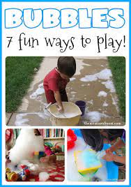 7 Fun Activities For Toddlers Using Bubbles Fun Activities For Toddlers Bubble Activities Babysitting Activities