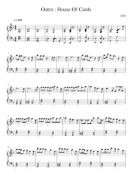 Outro House Of Cards Sheet Music Piano Sheet Violin Sheet Music