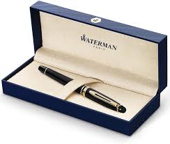 And in this case, the rollerball is almost always a capped pen, nearly identical to the fountain pen, where the ballpoint will be a click or twist retractable pen. Amazon Com Waterman Expert Rollerball Pen Gloss Black With 23k Gold Trim Fine Point With Black Ink Cartridge Gift Box Office Products