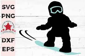 Download Baby Boy On Snowboard Svg Car Decal Cut File 391116 Illustrations Design Bundles
