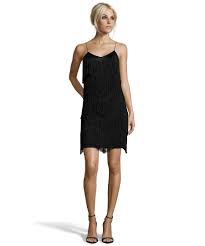 Wyatt Black Stretch Jersey Fringe Flapper Dress Bluefly Gatsby Party Outfit Fringe Flapper Dress 1920s Outfits