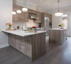 Medium Sized Mid Century Modern Kitchen Idea In Alexandria Virginia With Medium Oak Wood Finish Recessed Pa Modern Kitchen Home Kitchens Modern Kitchen Design