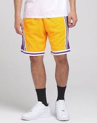 Mitchell Ness Los Angeles Lakers 96 97 Nba Swingman Shorts Yellow