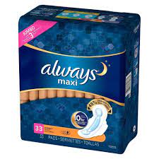 Always Maxi Overnight Pads With Wings Size 4 Unscented 33ct In 2021 Always Maxi Always Maxi Pads Pad