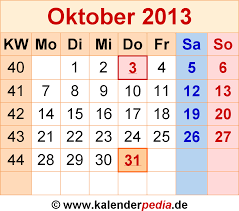 Hier ein überblick über die osterfeiertage 2021, damit sie frühzeitig planen können. Kalender Oktober 2013 Als Pdf Vorlagen