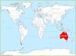 Wie ihr wisst sieht die australische weltkarte anders aus als die unsere. Australien Auf Der Weltkarte Annakarte Com
