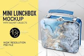 Lunchbox Mockup 2 Types Lunch Box Mockup Business Card Logo