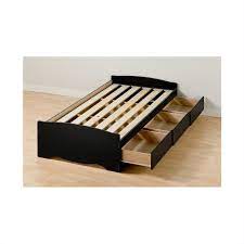 Additional storage, which is accessed via the doors on the sides of the bed. Prepac Sonoma Black Twin Xl Platform Storage Bed With Drawers Bbx 4105 K