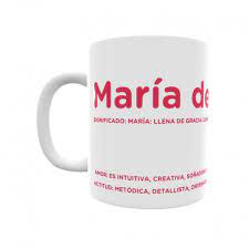 Taza Con El Significado Del Nombre Maria Del Carmen