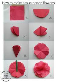 Tissue paper flowers step by step. Tissue Paper Flowers Life With Lovebugs