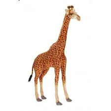 64 75 Brown And White Handcrafted Plush Giraffe Stuffed Animal In 2021 Giraffe Stuffed Animal Large Stuffed Animals Giraffe