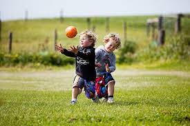 Children Playing Backyard Australian Rules Football Australia Football Playing Football Australian Rules